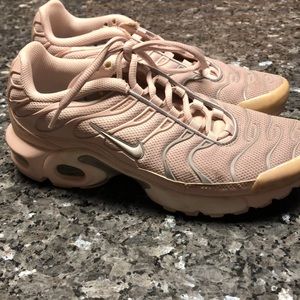 Nike TN Air Plus Pale Pink Ivory Love Sneakers 7Y